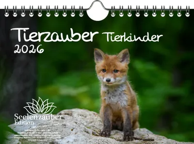 Produktbild von Tierkinderzauber DIN A5 Kalender für 2026 Tierbabys und Tierkinder - Seelenzauber