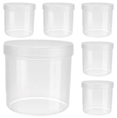 Imagen del producto de Solidchoice - Juego de 6 recipientes de plástico con tapa de rosca, capacidad de 500 ml