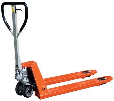 Produktbild von Schefer Gabelhubwagen Premium SP 27-115 Tragkraft 2700kg mit Gummi Lenkräder + Polyurethan Tandem Gabelrollen