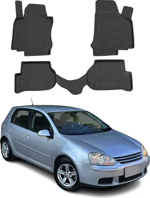 Obrázok produktu pre 2003-2009 VW Golf Mk5 podlahové rohože TPE čierne 4 ks