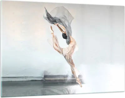 Produktbild von Bilder auf glas - Einteilig - Tanz Frau Ballerina - 120x80cm - Glasbilder - Wandbilder - Bilder - zum Aufhängen bereit - Wanddekoration aus Glas - Glas Bilder - Wandbild auf Glas - GAA120x80-5030