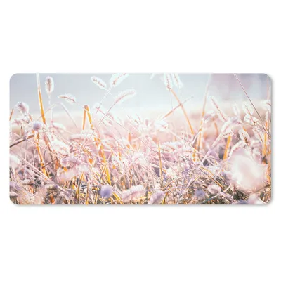 Produktbild von MuchoWow® Mauspad Mousepad Gras - Sonne - Winter - Schnee 60x30 cm - Mousepads - Maus Mat - Pad - Mausunterlage - Nachhaltig