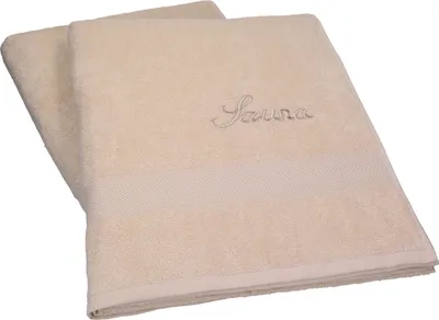 Produktbild von Betz 2 tlg. Saunatuch Saunahandtuch Saunatücher Set FRANCE 100% Baumwolle Größe 80x200 cm Farbe - beige