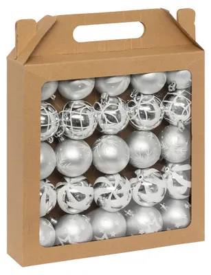 Image de Boules de Noël avec motif scintillant, Ø 6 cm