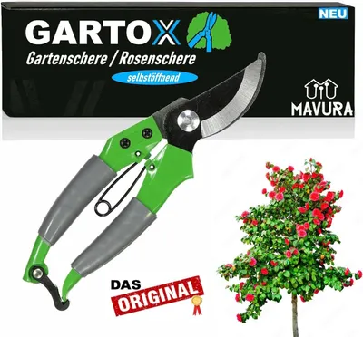 Image de GARTOX Sécateur Sécateur pour rosiers Sécateur pour fleurs Sécateur pour vignes à ouverture automatique