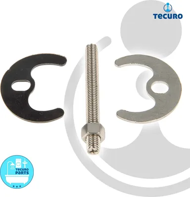A product shot of plumbing mounting hardware.