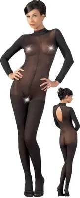 Produktbild von Mandy Mystery - Catsuit ouvert schwarz, Größe:S/M