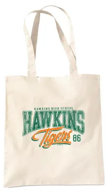 Zdjęcie produktu dla Torba wielokrotnego użytku "Stranger Things Hawkins Tigers", naturalny kolor