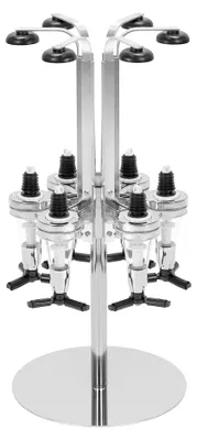 6-Flaschen-Kopfdispenser, Aluminiumlegierung, silber, für Bar & Party