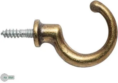 Produktbild von Wandhaken Kleiderhaken Garderobenhaken Mantelhaken Wandgarderobe Garderobe - Farbe: Alt Messing - Menge: 10