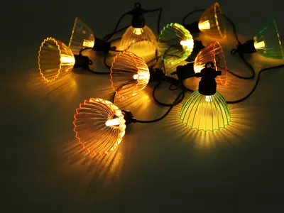 Produktbild von GLOBO 36800-10 Solar-Lichterkette Kunststoff schwarz matt, 10x LED