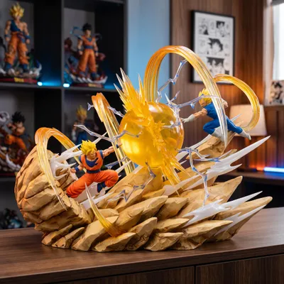 Produktbild von 18cm Dragon Ball Z Figur Goku vs Vegeta Action Figur Sammelfigur PVC Anime Spielzeug Geschenk, KI-generiertes Bild