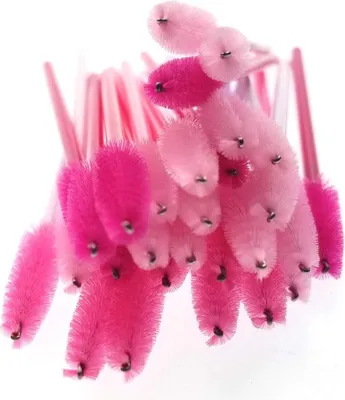 Produktbild von 200 x Rosa Einweg Mascara Applikator Wimpernbürsten - Extensions und Augenbrauenbürste