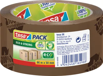 Productafbeelding van tesa® 58155-00000-00 Verpackungsklebeband tesapack® Eco & Strong - PP, 66 m x 50 mm, braun