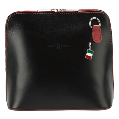 Immagine prodotto di Florence vera pelle liscia borsa da sera donna nero rosso OTF109S