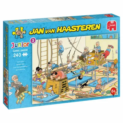 Image de Jumbo Spiele Jan van Haasteren Junior Sportunterricht, puzzle pour enfants, puzzle pour enfants, jeu de pose, 240 pièces, 20060
