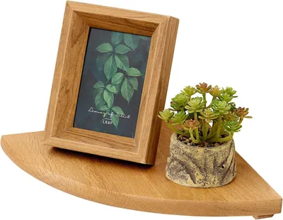 Produktbild von Schwebendes Eckregal aus massivem Eichenholz - Eckregale für Badezimmer und Küche - OAKERLAND (25 cm)