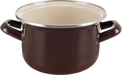 Obrázek produktu pro HNĚDÝ smaltovaný hrnec 16 cm, 1,4l