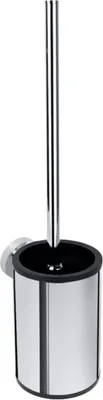Produktbild von BOMEGA WC-Bürstengarnitur Bürste schwarz Messing Chrom poliert 95x385x120 mm für Bad & WC >> zum Bohren oder Kleben