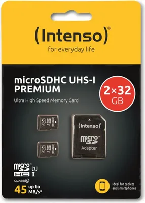 Obrázok produktu pre Karta Intenso Micro SD 2 Pack, 32 GB