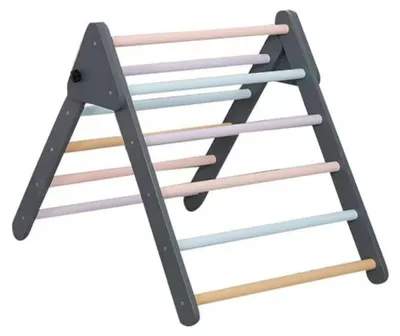 Obrázek produktu pro Buxibo dřevěná prolézačka přírodní - Montessori hračky - motorické dovednosti - 74x60 cm - pastelové barvy
