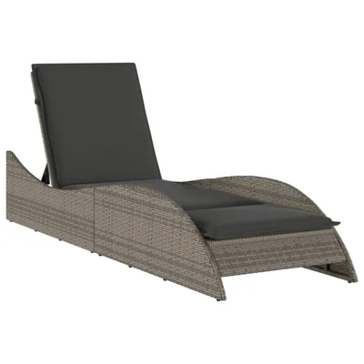 Zdjęcie produktu dla VidaXL 368280, Lounge, Obite siedzisko, Technorattan, Stal, Szary, 110 kg, 550 mm