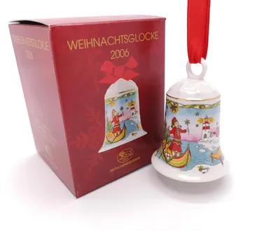 Produktbild von Hutschenreuther Porzellan Weihnachtsglocke Glocke 2006 mit Originalverpackung