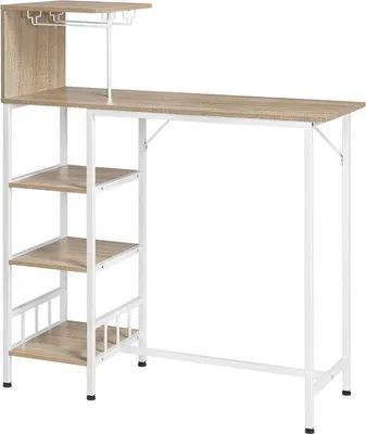 Produktbild von Küchentisch Bistrotisch Holz Stahl hell Eiche 108cm