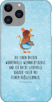 Produktbild von Mr. & Mrs. Panda Iphone 11 Pro Handyhülle Maus Kekse - Eisblau - Geschenk, Backen, Weihnachtskekse, Winter, Handy Case, Weihnachten, Plätzchen, Premium Kunststoff