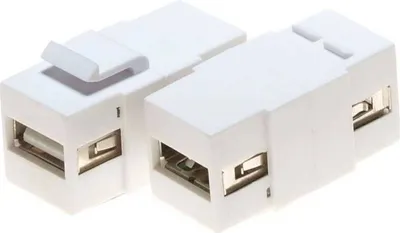 Produktbild von Lyndahl LKK0140WS Keystone, USB 2.0 AF/AF Adapter