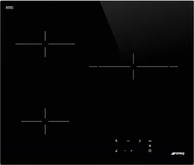 Produktbild von Smeg Universal SE263TD1, Schwarz, Integriert, 60 cm, Zonen-Induktionskochfeld, Glaskeramik, 3 Zone(n)