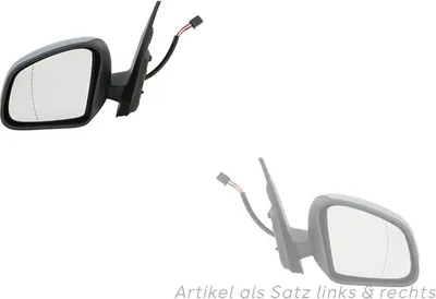 Produktbild von Johns, Außenspiegel passend für Smart Fortwo/Forfour -453 07/14- Set links & rechts , grundiert  A4538116100 A4538113700 A0998116400 A4538113500