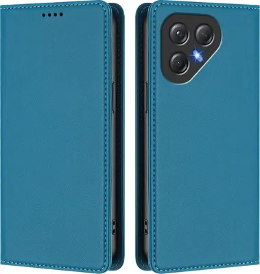 Produktbild von Handyhülle für Tecno Pova 7 Neo, Kunstleder Klapphülle Stoßfeste Magnetische Hülle mit Ständer Blau