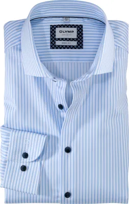 Produktbild von Olymp Hemd Ärmellänge 7 Level Five extra slim fit blau gestreift Baumwolle