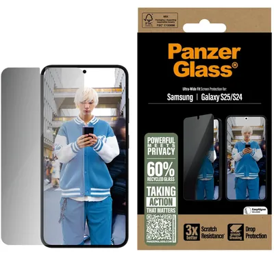 Immagine prodotto di PanzerGlass ® Privacy Screen Protector Samsung Galaxy S25 | S24 | Ultra-Wide Fit