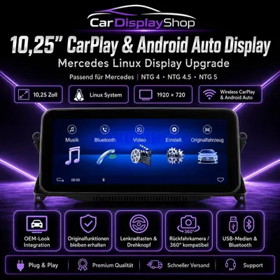 Produktbild von 10,25" Linux Display Mercedes GLA X156 NTG 5 2016–2019 CarPlay & Android Auto