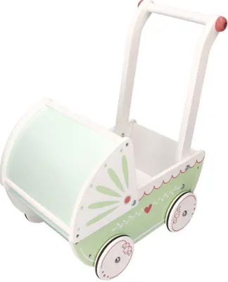 Produktbild von Adam Toys Holzpuppenwagen - mint/weiß