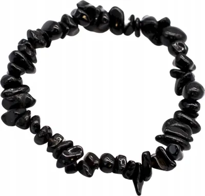 Image de Bracelet en pierre - Agate noire