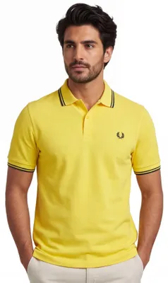 Produktbild von Poloshirt 2-Knopf-Piqué Fred Perry gelb 100% Baumwolle