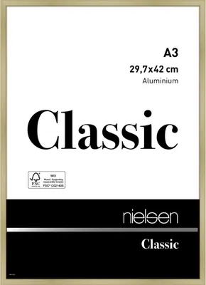 Produktbild von nielsen Aluminium Bilderrahmen Classic, 29,7x42 cm (A3), Gold Matt