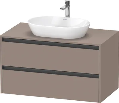 Produktbild von Duravit Ketho.2 Wastafelonderkast 100x55x56,8 cm Mat Basalt