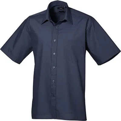 Produktbild von Premier Workwear Herren Popeline Hemd kurzarm PR202 navy 38 (15)