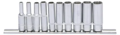 Produktbild von KS Tools 1/4 12-kant-Stecknuss-Satz, lang, 10-tlg
