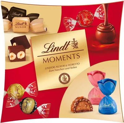 Produktbild von Lindt Moments Mischung Lindor Nuxor Fioretto 223g