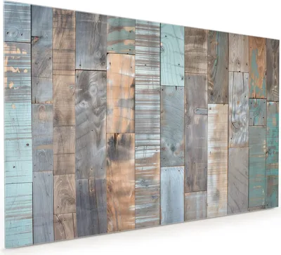 Produktbild von Küchenrückwand Spritzschutz Glas mit Motiv Holzplanken Vintage 40 x 40 cm