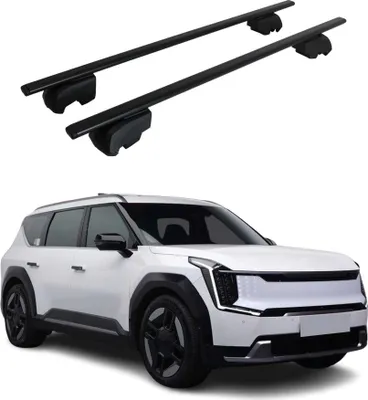 Produktbild von Dachträger Grundtäger für Kia EV9 2023-2025 75kg Metall Schwarz 2 tlg