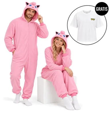 Obrázek produktu pro Onesie Kigurumi Pyžamo Pokemon Jigglypuff Disguise XXL: 185 - 195cm + Oversize tričko XL