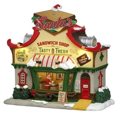 Productafbeelding van Santa's sandwich shop, b/o (4.5v) ornament LEMAX