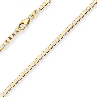 Produktbild von 2,7mm Armband Panzerkette weit Goldarmband Armschmuck aus 375 Gold Gelbgold 19cm