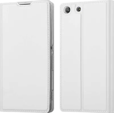 Produktbild von Cadorabo Handyhülle für Sony Xperia M5 Schutz Hülle in Silber Cover Etui Book Case Booklet